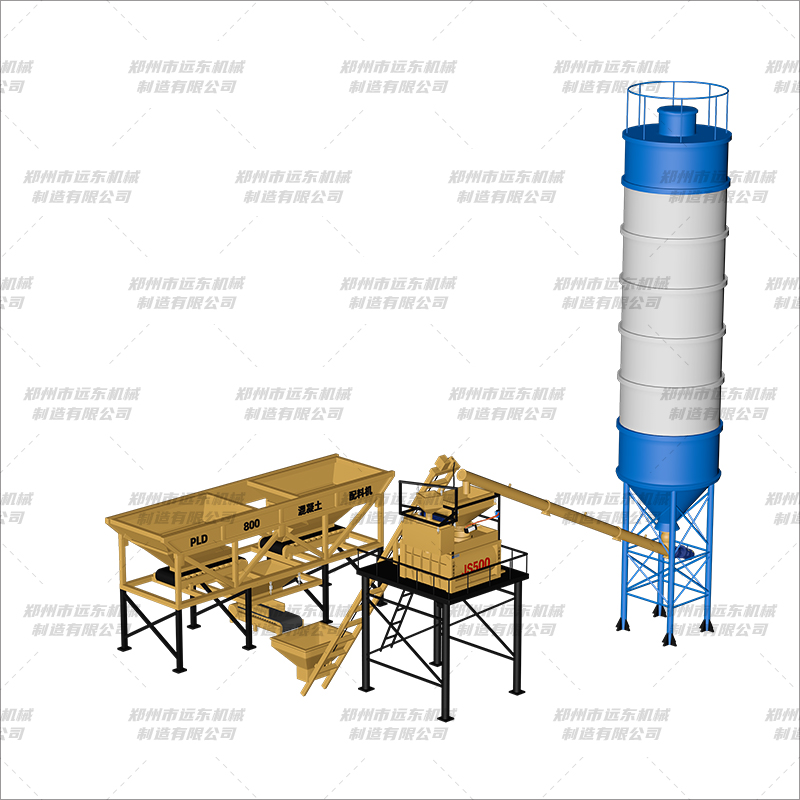 HZS25简易站(500+2仓)(图3) HZS25简易站(500+2仓)(图3)